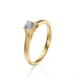 Pierścionek zaręczynowy złoty z diamentem AJPZ_131